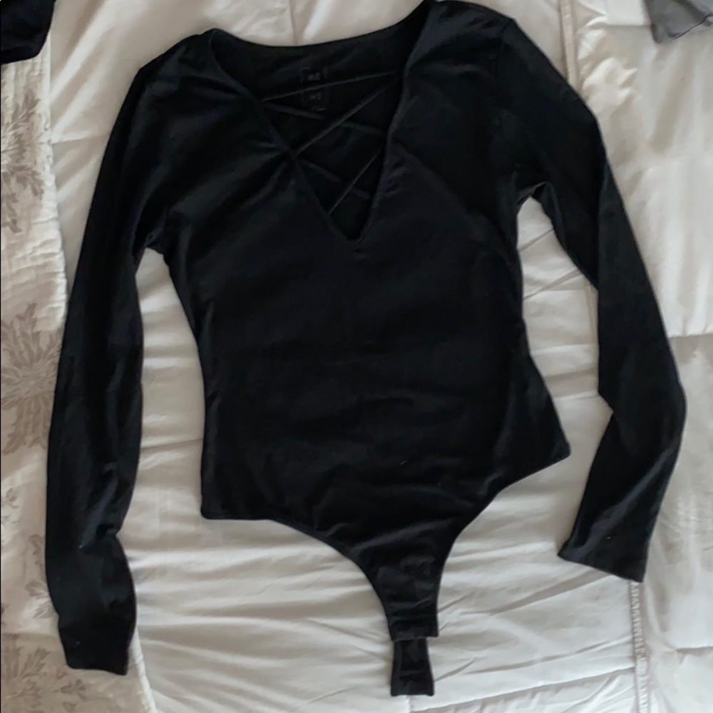 PacSun Black long sleeve bodysuit